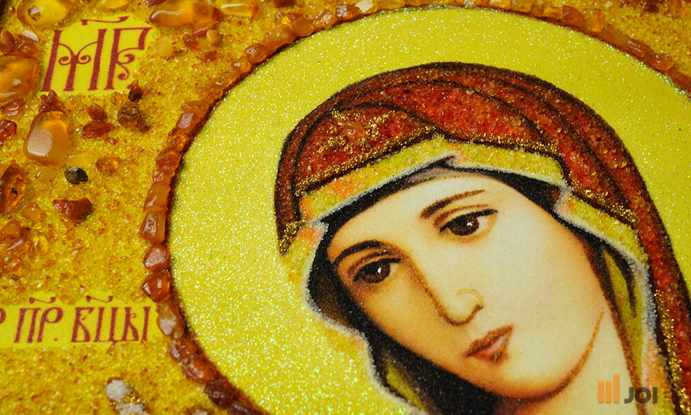 Bernsteinbild – Die Schmerzensreiche Jungfrau Maria (5)