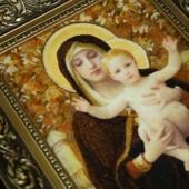 Bernsteinbild – Maria der Lilien mit dem segnenden Jesuskind - Image 8