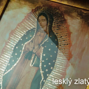 Digitálna zlatá tlač kópie originálu Guadalupskej Panny Márie - (A4) Zelený rám - Image 11