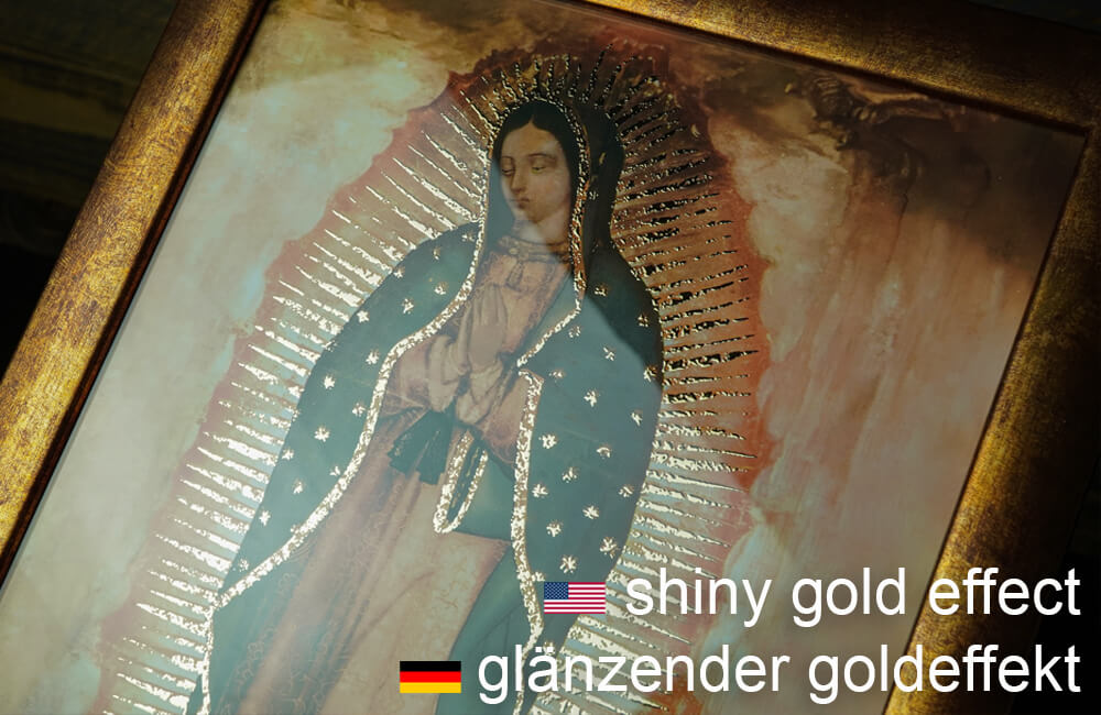 Kopie des Originals der Jungfrau von Guadalupe – Spezieller Golddruck (8)