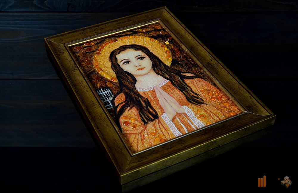 Bernsteinbild – Die heilige Philomena, direktes Portal zum Himmel (17)