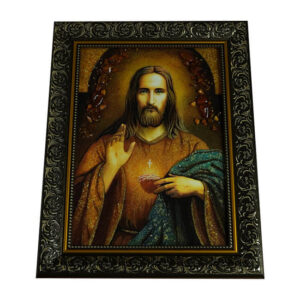 Bernsteinbild – Der segnende Jesus Christus