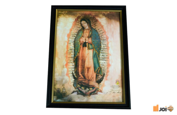 Digitaler Golddruck des Guadalupanischen Marienbildes – Schwarzer Rahmen (5)