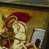 Goldene Ikone des „Heiligen Georg“ – Handarbeit - Image 2